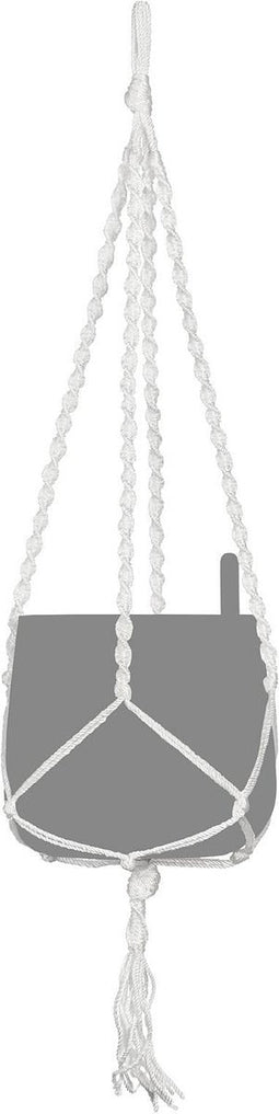 LECHUZA Macramé BOHO 90 - Plantenhanger - 85 cm lengte - wit