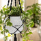 LECHUZA Macramé BOHO 90 - Plantenhanger - 85 cm lengte - zwart