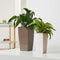LECHUZA MAXI-CUBI - Premium tafelpot - Plantenbak - met uitneembare binnenbak - met bewateringssysteem - ALL-IN-ONE set met LECHUZA-PON - wit hoogglans