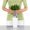 LECHUZA MINI-CUBI - Premium tafelpot - Plantenbak - met uitneembare binnenbak - met bewateringssysteem - ALL-IN-ONE set met LECHUZA-PON - wit hoogglans