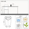 LECHUZA MINI-CUBI - Premium tafelpot - Plantenbak - met uitneembare binnenbak - met bewateringssysteem - ALL-IN-ONE set met LECHUZA-PON - wit hoogglans