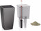 LECHUZA MINI-CUBI - Premium tafelpot - Plantenbak - met uitneembare binnenbak - met bewateringssysteem - ALL-IN-ONE set met LECHUZA-PON - scharlakenrood hoogglans