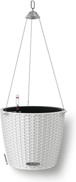 LECHUZA NIDO Cottage 28 - Plantenbak - met uitneembare binnenbak - met bewateringssysteem - ALL-IN-ONE set met LECHUZA-PON - wit