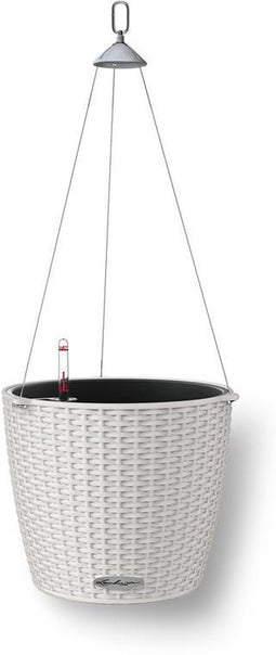 LECHUZA NIDO Cottage 28 - Plantenbak - met uitneembare binnenbak - met bewateringssysteem - ALL-IN-ONE set met LECHUZA-PON - licht grijs