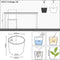LECHUZA NIDO Cottage 28 - Plantenbak - met uitneembare binnenbak - met bewateringssysteem - ALL-IN-ONE set met LECHUZA-PON - graniet