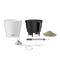 LECHUZA NIDO Cottage 28 - Plantenbak - met uitneembare binnenbak - met bewateringssysteem - ALL-IN-ONE set met LECHUZA-PON - wit