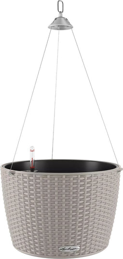 LECHUZA NIDO Cottage 35 - Plantenbak - met uitneembare binnenbak - met bewateringssysteem - ALL-IN-ONE set met LECHUZA-PON - zandbruin