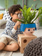 LECHUZA Playmobil OJO - Plantenbak - ALL-IN-ONE set met stick-bewateringssysteem - robijnroze