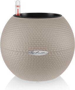 LECHUZA PURO COLOR 20 - Plantenbak - met uitneembare binnenbak - met bewateringssysteem - ALL-IN-ONE set met LECHUZA-PON - zandbruin
