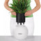 LECHUZA PURO COLOR 20 - Plantenbak - met uitneembare binnenbak - met bewateringssysteem - ALL-IN-ONE set met LECHUZA-PON - Leisteengrijs
