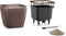 LECHUZA QUADRO PREMIUM 21 LS - plantenbak - ALL-IN-ONE set - espresso metallic
