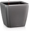 LECHUZA QUADRO Premium LS 21 - Plantenbak - met uitneembare binnenbak - met bewateringssysteem - ALL-IN-ONE set met LECHUZA-PON - antraciet metallic