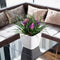 LECHUZA QUADRO Premium LS 21 - Plantenbak - met uitneembare binnenbak - met bewateringssysteem - ALL-IN-ONE set met LECHUZA-PON - antraciet metallic