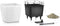 LECHUZA QUADRO Premium LS 35 - Plantenbak - met uitneembare binnenbak - met bewateringssysteem - ALL-IN-ONE set met LECHUZA-PON - zilver metallic