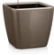 LECHUZA QUADRO Premium LS 43 - Plantenbak - met uitneembare binnenbak - met bewateringssysteem - ALL-IN-ONE set met LECHUZA-PON - taupe hoogglans