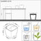 LECHUZA QUADRO Premium LS 43 - Plantenbak - met uitneembare binnenbak - met bewateringssysteem - ALL-IN-ONE set met LECHUZA-PON - zilver metallic