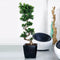 LECHUZA QUADRO Premium LS 43 - Plantenbak - met uitneembare binnenbak - met bewateringssysteem - ALL-IN-ONE set met LECHUZA-PON - espresso metallic