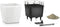 LECHUZA QUADRO Premium LS 50 - Plantenbak - met uitneembare binnenbak - met bewateringssysteem - ALL-IN-ONE set met LECHUZA-PON - zwart hoogglans