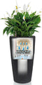 LECHUZA RONDO 40 - Plantenbak - ALL-IN-ONE set - antraciet metallic