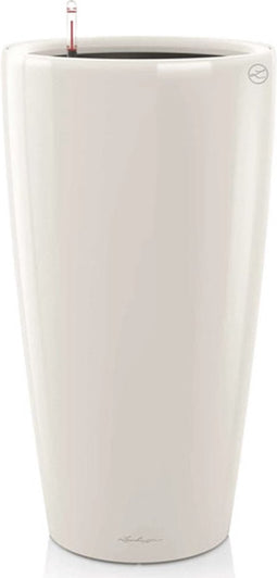 LECHUZA RONDO PREMIUM 32 - Plantenbak - met uitneembare binnenbak - met bewateringssysteem - ALL-IN-ONE set met LECHUZA-PON - hoogglans wit