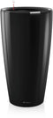 LECHUZA RONDO PREMIUM 32 - Plantenbak - met uitneembare binnenbak - met bewateringssysteem - ALL-IN-ONE set met LECHUZA-PON - zwart hoogglans