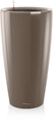 LECHUZA RONDO PREMIUM 32 - Plantenbak - met uitneembare binnenbak - met bewateringssysteem - ALL-IN-ONE set met LECHUZA-PON - taupe hoogglans