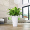 LECHUZA RONDO PREMIUM 32 - Plantenbak - met uitneembare binnenbak - met bewateringssysteem - ALL-IN-ONE set met LECHUZA-PON - antraciet metallic