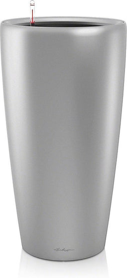 LECHUZA RONDO PREMIUM 40 - Plantenbak - ALL-IN-ONE set - zilver metallic