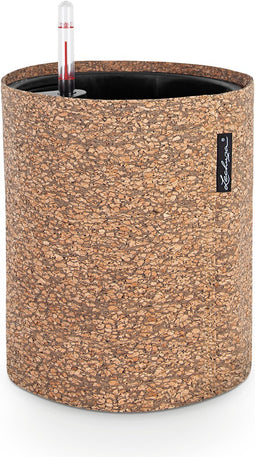 LECHUZA TRENDCOVER 23 KURK - Plantenbak - met uitneembare binnenbak - met bewateringssysteem - ALL-IN-ONE set met LECHUZA-PON - dark natural