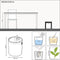 LECHUZA TRENDCOVER 32 VILT - Plantenbak - met uitneembare binnenbak - met bewateringssysteem - ALL-IN-ONE set met LECHUZA-PON - dark grey