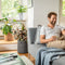 LECHUZA TRENDCOVER 32 VILT - Plantenbak - met uitneembare binnenbak - met bewateringssysteem - ALL-IN-ONE set met LECHUZA-PON - dark grey