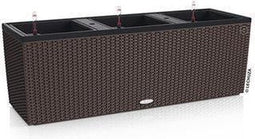 LECHUZA TRIO COTTAGE 30 - Plantenbak - met uitneembare binnenbakken - met bewateringssysteem - ALL-IN-ONE set met LECHUZA-PON - mokka