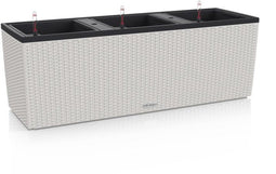 LECHUZA TRIO COTTAGE 30 - Plantenbak - met uitneembare binnenbakken - met bewateringssysteem - ALL-IN-ONE set met LECHUZA-PON - licht grijs