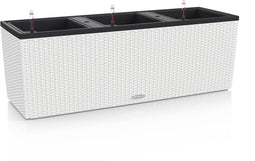 LECHUZA TRIO COTTAGE 40 - Plantenbak - met uitneembare binnenbakken - met bewateringssysteem - ALL-IN-ONE set met LECHUZA-PON - wit