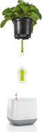 LECHUZA YULA - plantenpot - ALL-IN-ONE - satijnwit/grijs