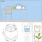 LECHUZA YULA - plantenpot - ALL-IN-ONE - satijnwit/grijs