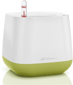 LECHUZA YULA - plantenpot - ALL-IN-ONE - satijnwit/pistache groen