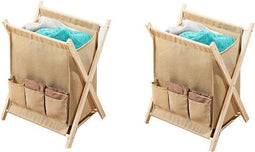 lectuurbak - wasmand - opbergmand beige inhoud 30 liter , set van 2