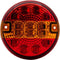 LED achterlicht rond plat 140x35 mm - losse draad aansluiting
