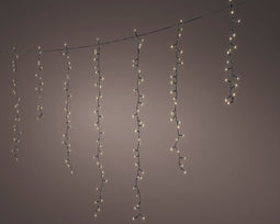 LED balkonverlichting L225cm/H80cm zwart/warm wit kerstverlichting - Lumineo