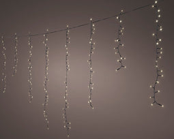 LED balkonverlichting L4.75m/H80cm zwart/warm wit kerstverlichting - Lumineo