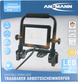 LED bouwspot FL20W-AC met maximaal 2200 lumen, draagbare werklamp, kabellengte 1,8 meter, 360° verstelbaar
