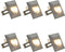 LED-buitenwandlampen 6 st 5 W vierkant zilverkleurig