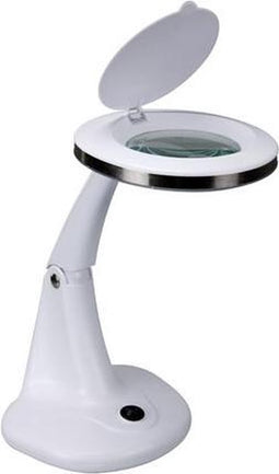 Led-Bureaulamp Met Vergrootglas 3 +12 Dioptrie - 5W - 48 Leds - Wit