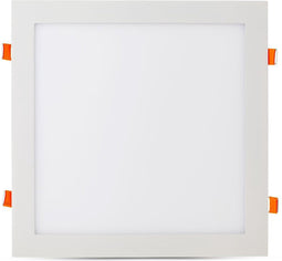 LED Downlight Slim - Inbouw Vierkant 24W - Helder/Koud Wit 6400K - Mat Wit - Aluminium - 300mm