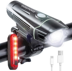 LED Fietsverlichting Set Oplaadbaar Via USB - Fietslampje - Fietslicht - Complete Fietslamp Set