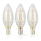 LED-Filamentlamp E14 | Kaars | 2 W | 250 lm | 2700 K | Warm Wit | Aantal lampen in verpakking: 3 Stu