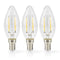 LED-Filamentlamp E14 | Kaars | 2 W | 250 lm | 2700 K | Warm Wit | Aantal lampen in verpakking: 3 Stu