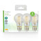 LED-Filamentlamp E27 | A60 | 4 W | 470 lm | 2700 K | Warm Wit | Aantal lampen in verpakking: 3 Stuks