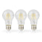 LED-Filamentlamp E27 | A60 | 7 W | 806 lm | 2700 K | Warm Wit | Aantal lampen in verpakking: 3 Stuks